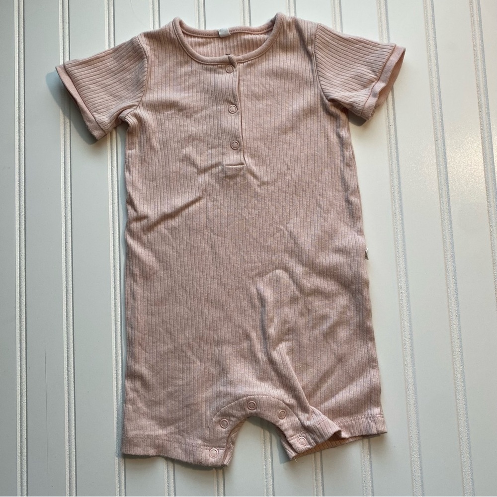 MORI Baby Ribbed Zip Summer Pajamas